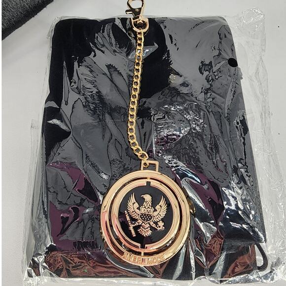 Ameri Mode Black Faux Fur & Glitter Convertible Purse Women’s One Size - Picture 8 of 15